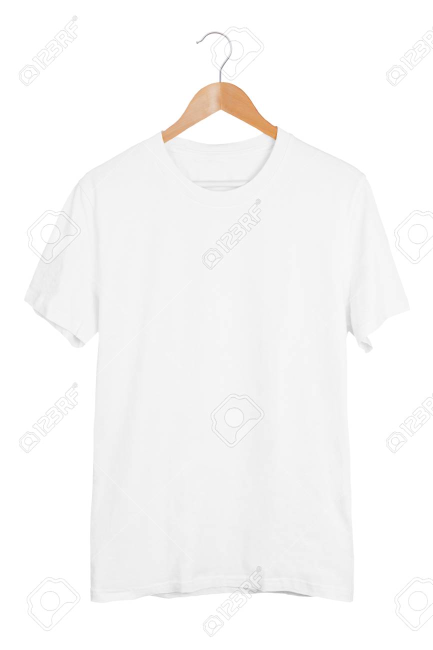 Free Download Blank White T Shirt On Wooden Hanger Isolated On White Background 866x1300 For 0441