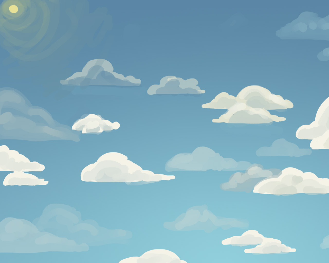 Cartoon Clouds Wallpaper Ics Desktop Background