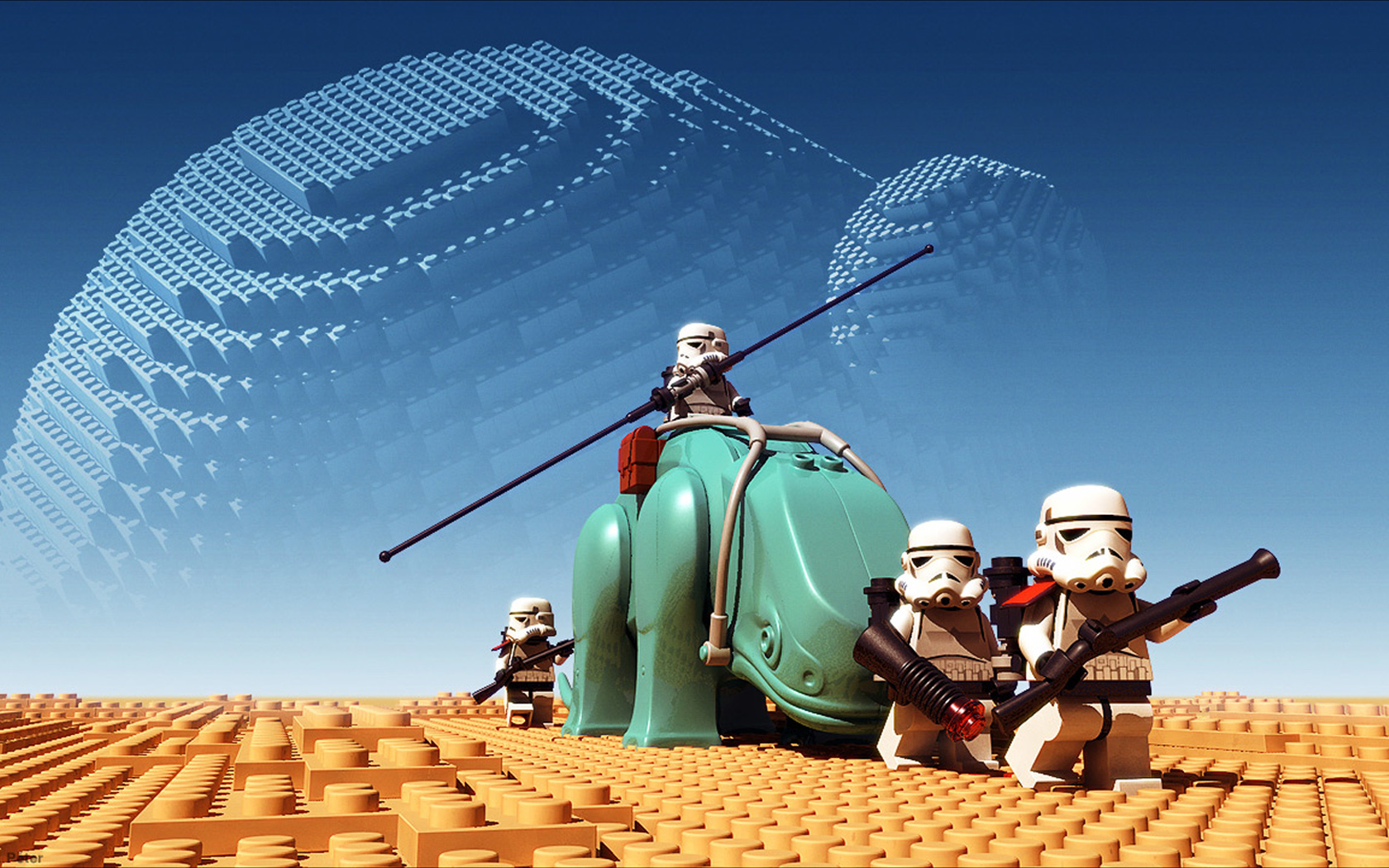 Star wars legos toys humor funny planets sci fi wallpaper 1680x1050