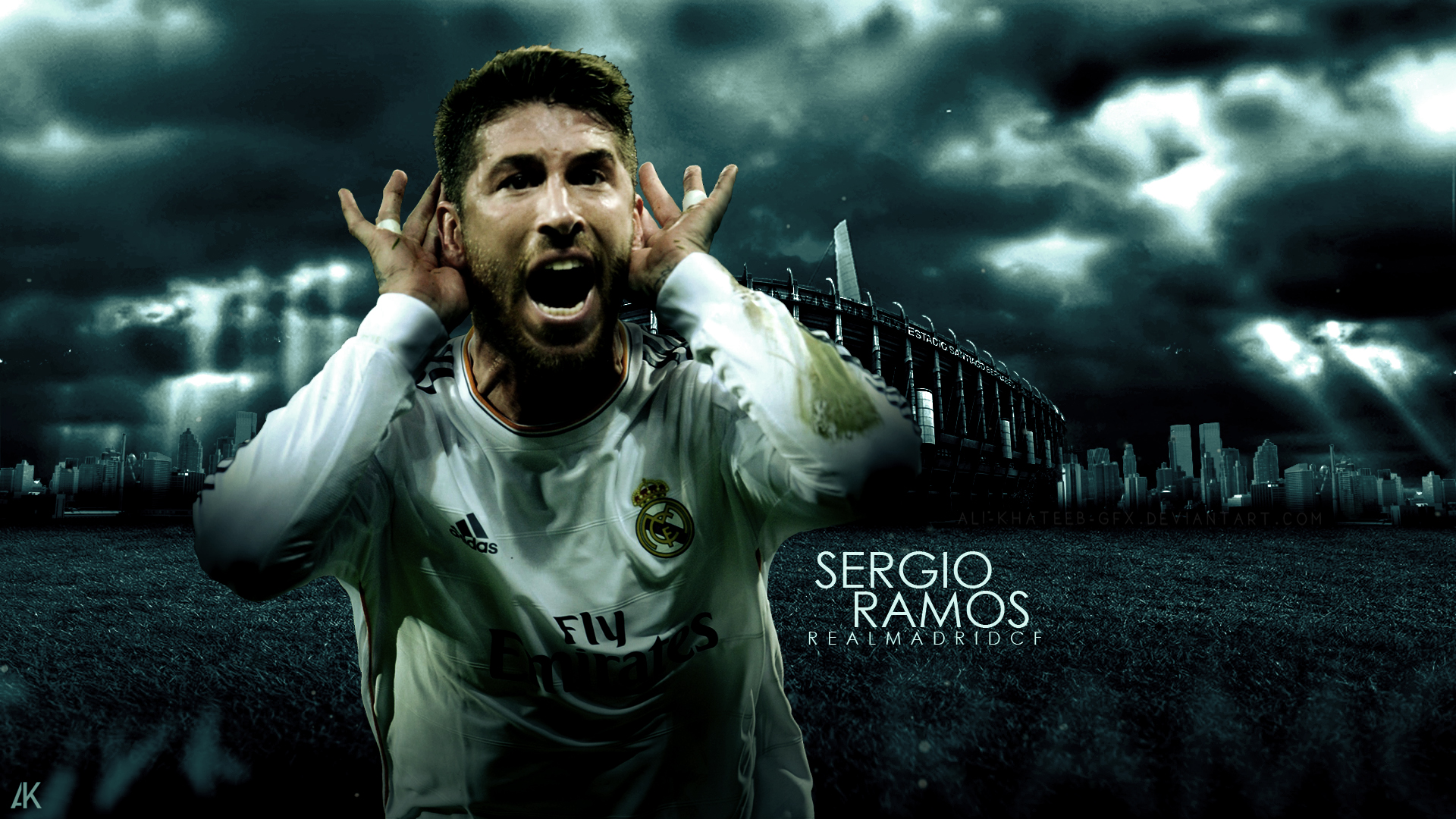 Sergio Ramos Real Madrid C F By Ali Khateeb Gfx On