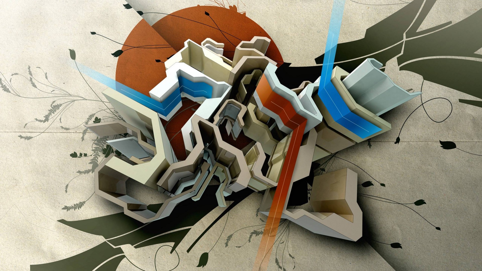 Abstract 3d Shapes Wallpaper High Quality