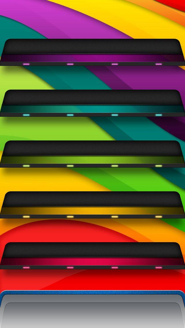 iPhone Wallpaper Rainbow Shelves Creative