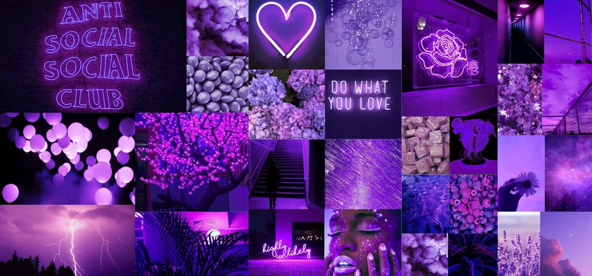 Purple Aesthetic Laptop Wallpaper