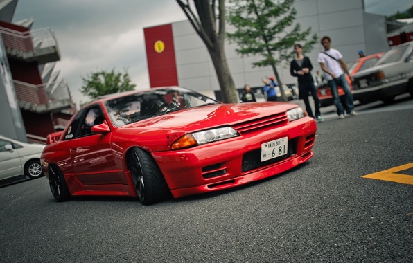 Wallpaper Nissan R32 Skyline Red Car Pictures And