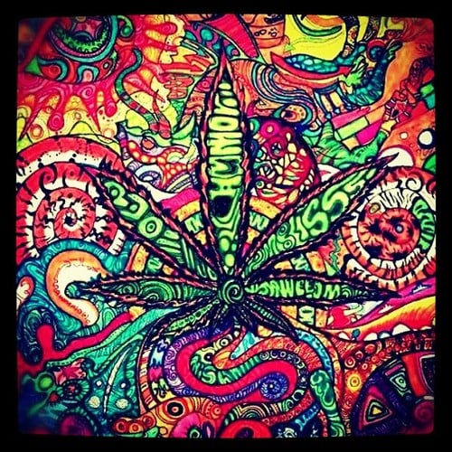 Astronaut Trippy Weed Wallpaper   Pics about space 500x500
