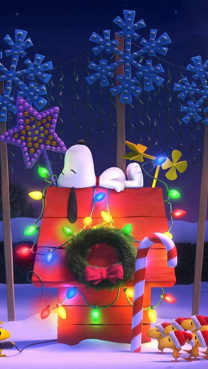 Snoopy Christmas 3d Decorations Wallpaper