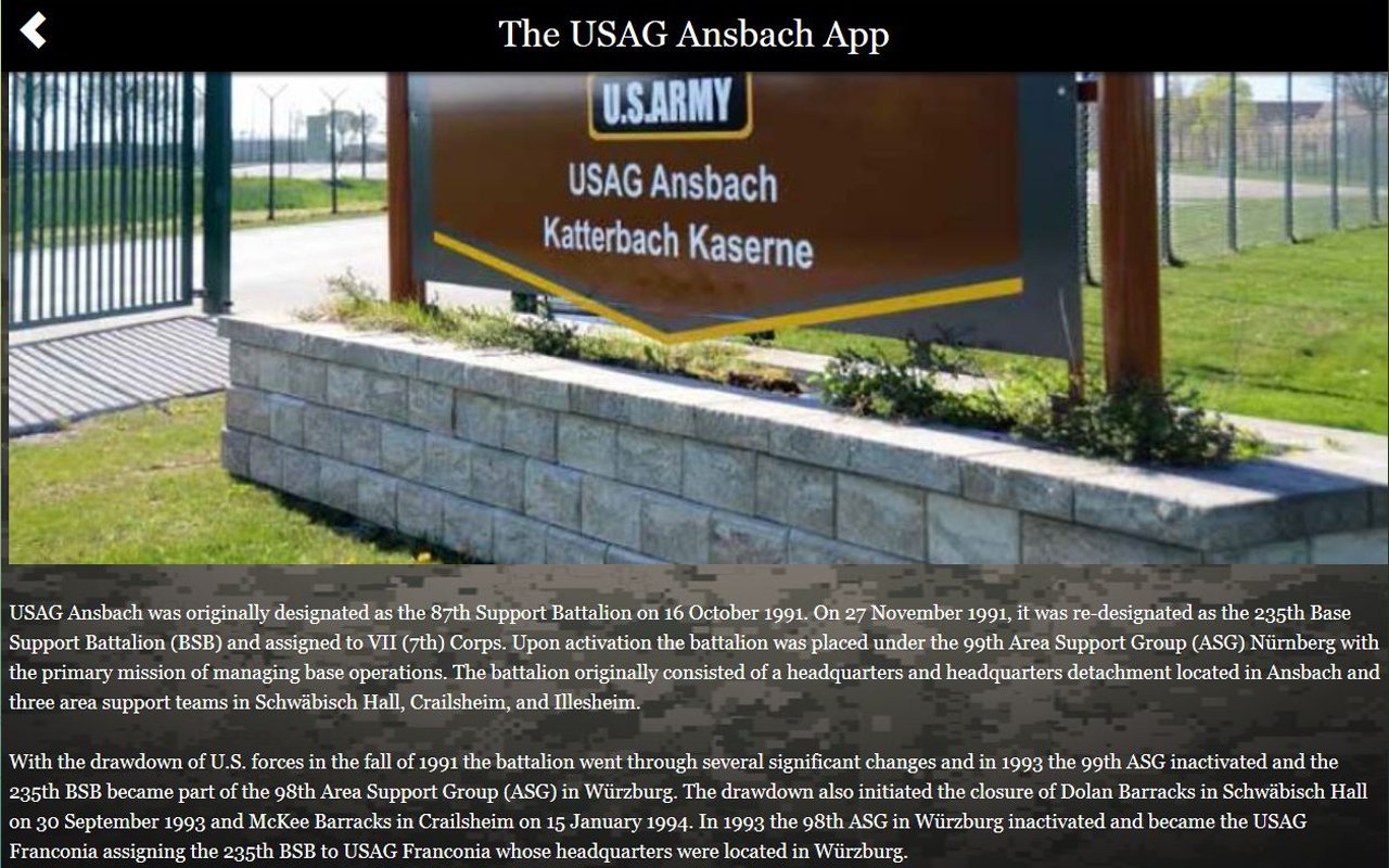 Amazon The Usag Ansbach App