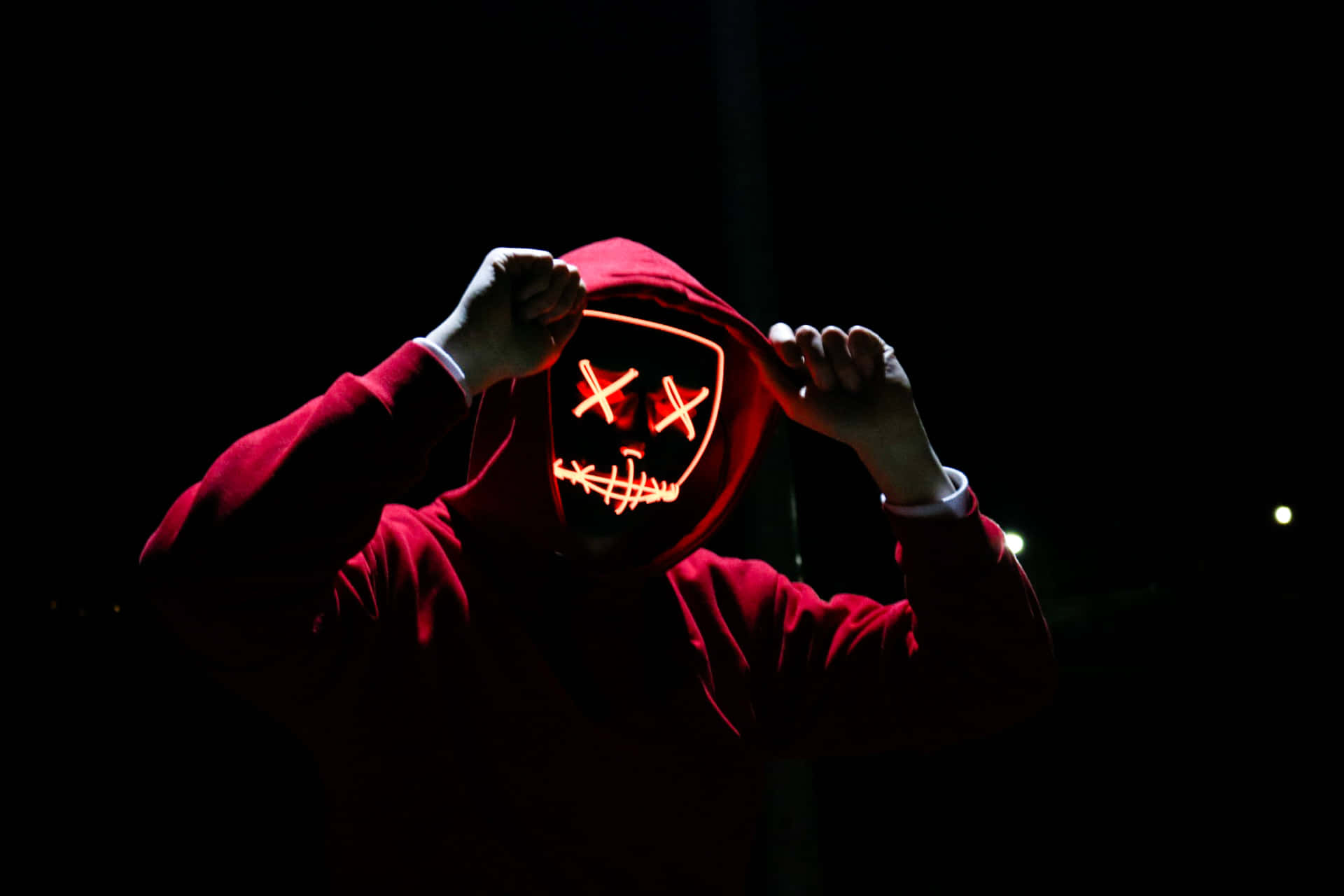 Celebrate Halloween With Neon Lights Wallpaper