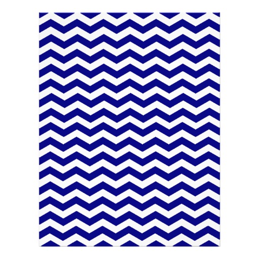 Navy Blue And White Zigzag Chevron Pattern Customized