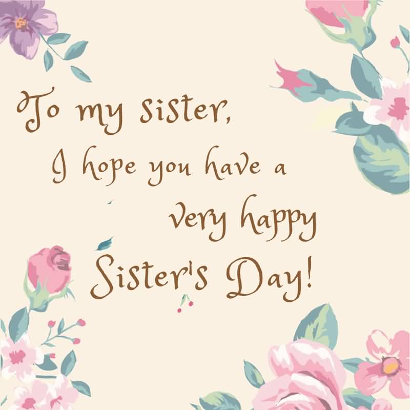 Happy Sisters Day Greeting Pictures And Image