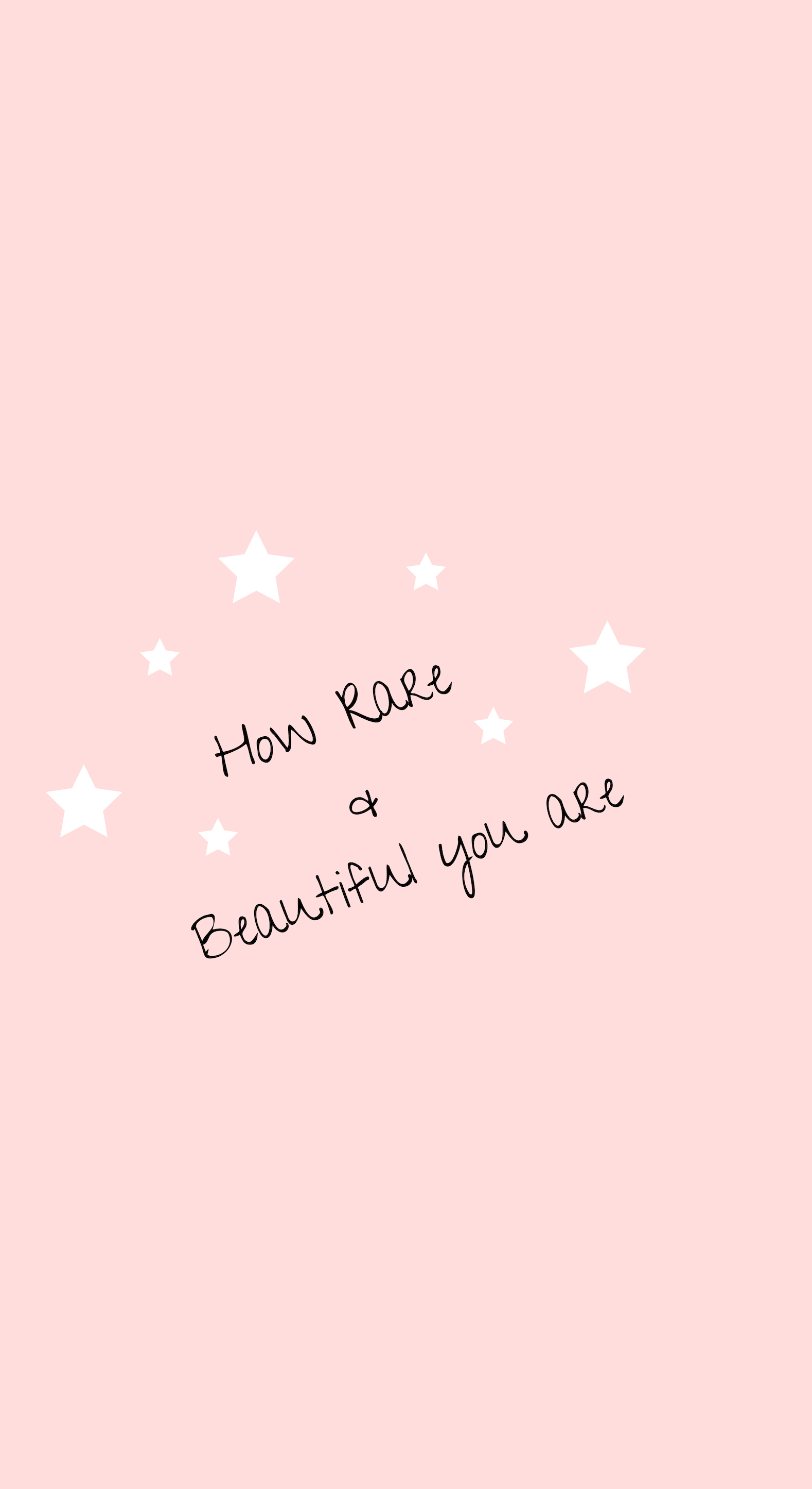 How Rare Beautiful You Are Beauty Quotes iPhone Wallpaper
