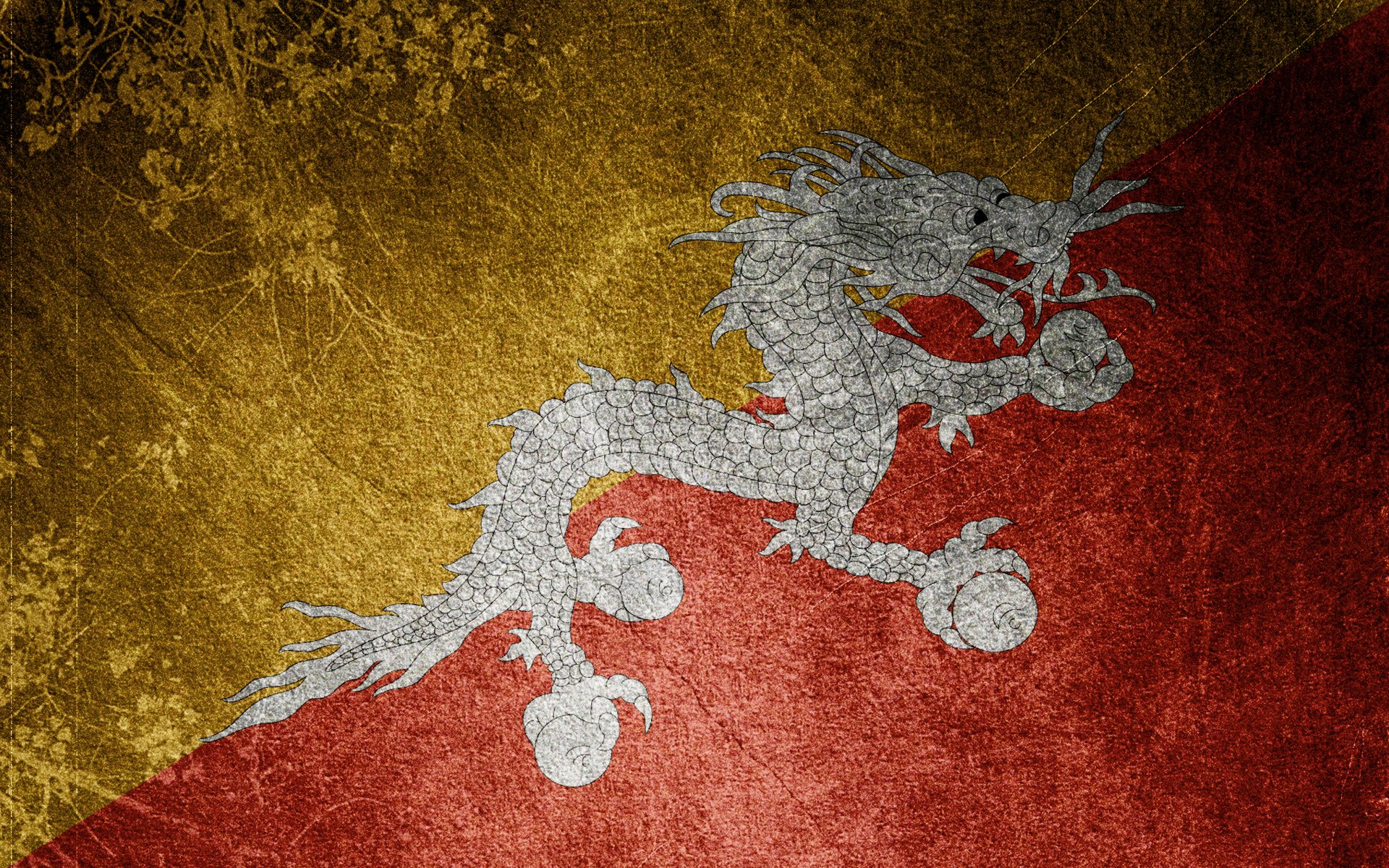 The Flag Of Bhutan Wallpaper iPhone
