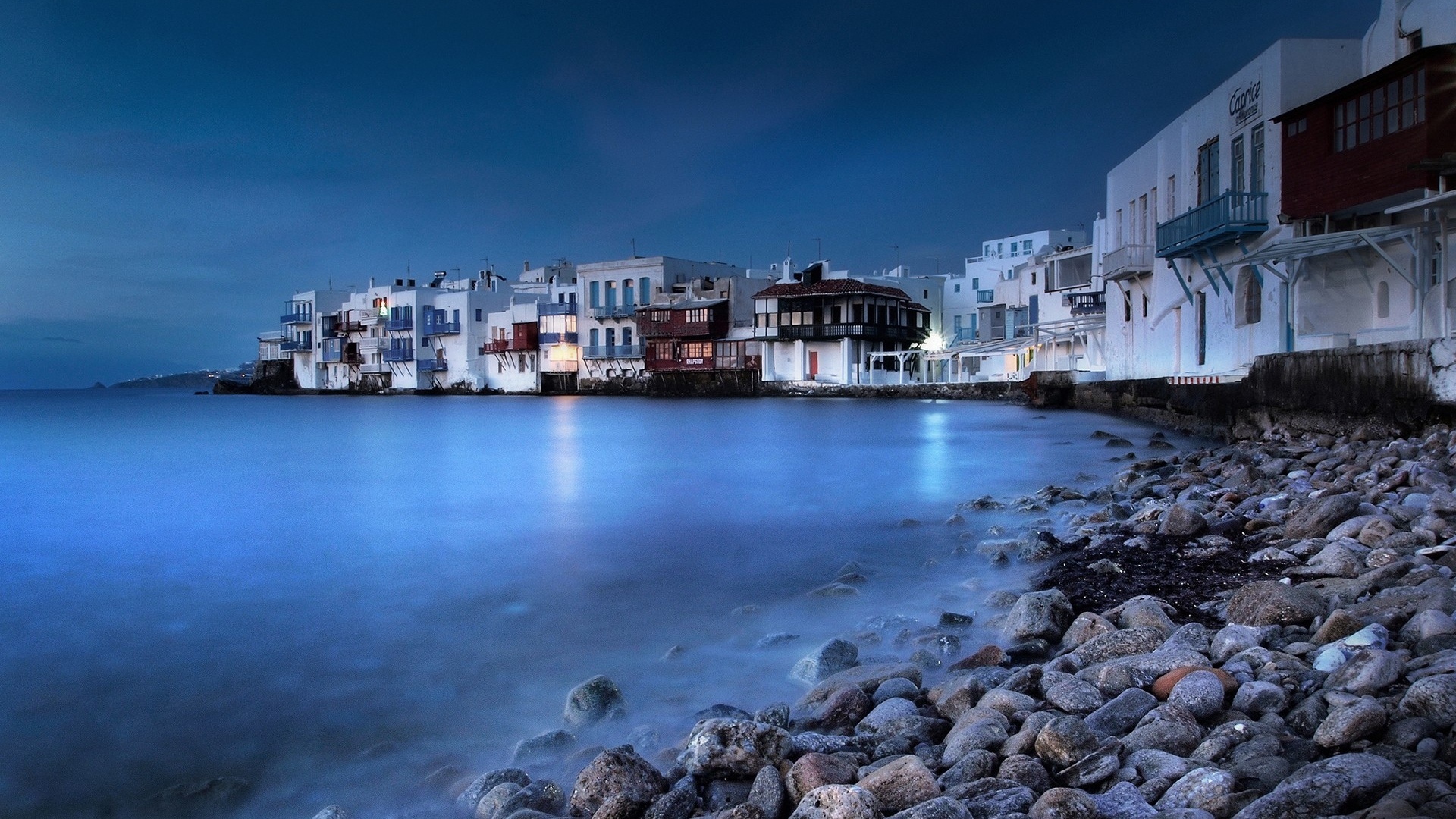 Night At Mykonos Greece Island