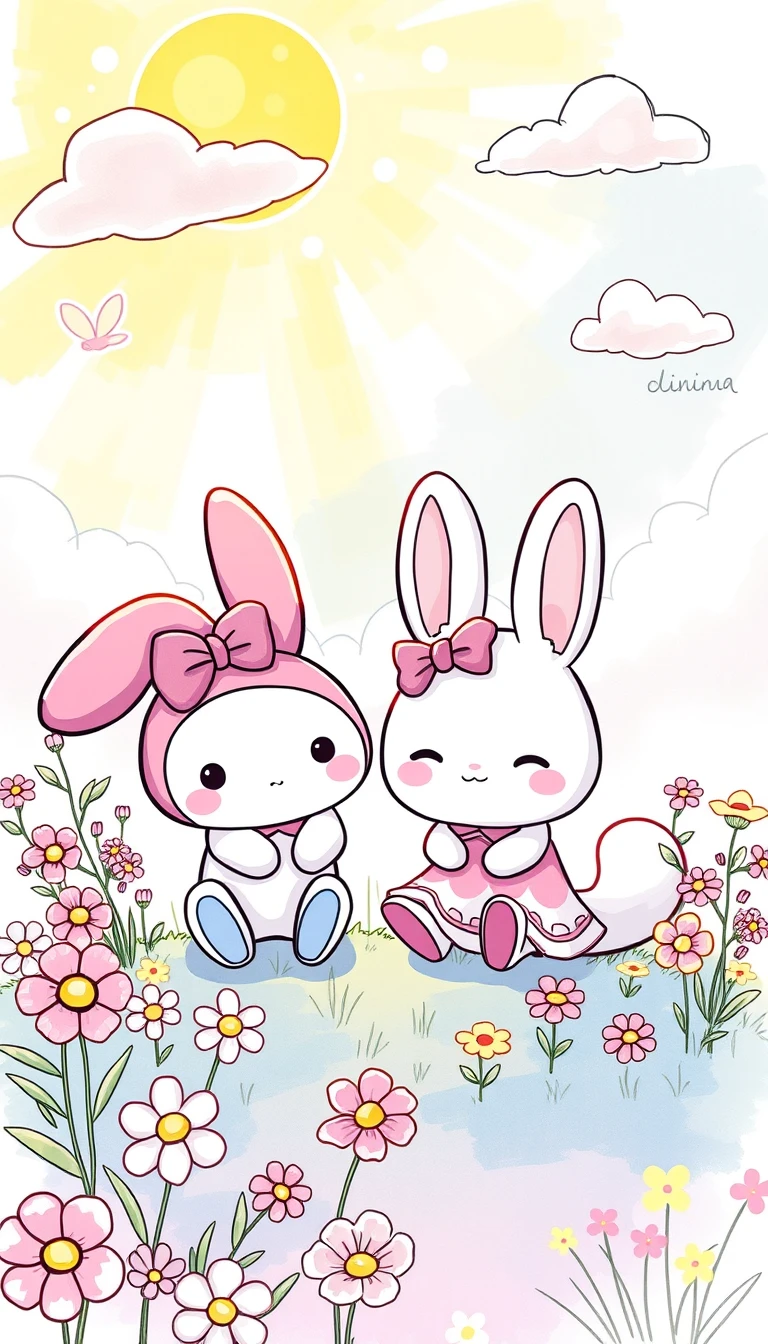 My Melody And Cinnamoroll Wallpaper