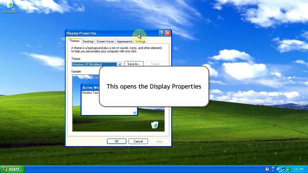 Windows Xp How To Change Desktop Background Wallpaper
