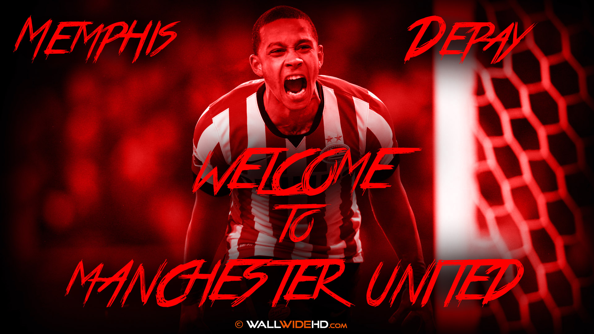 Memphis Depay 2015 Welcome to Manchester United Wallpaper
