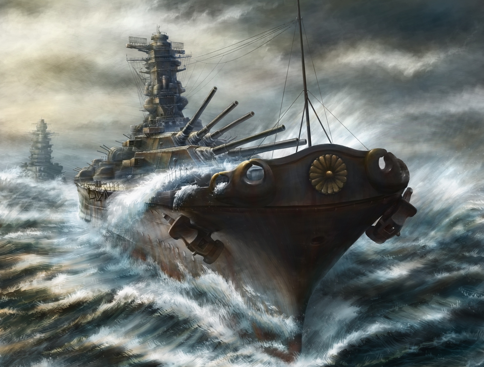  takahisa ships cruiser battleship art military wallpaper background