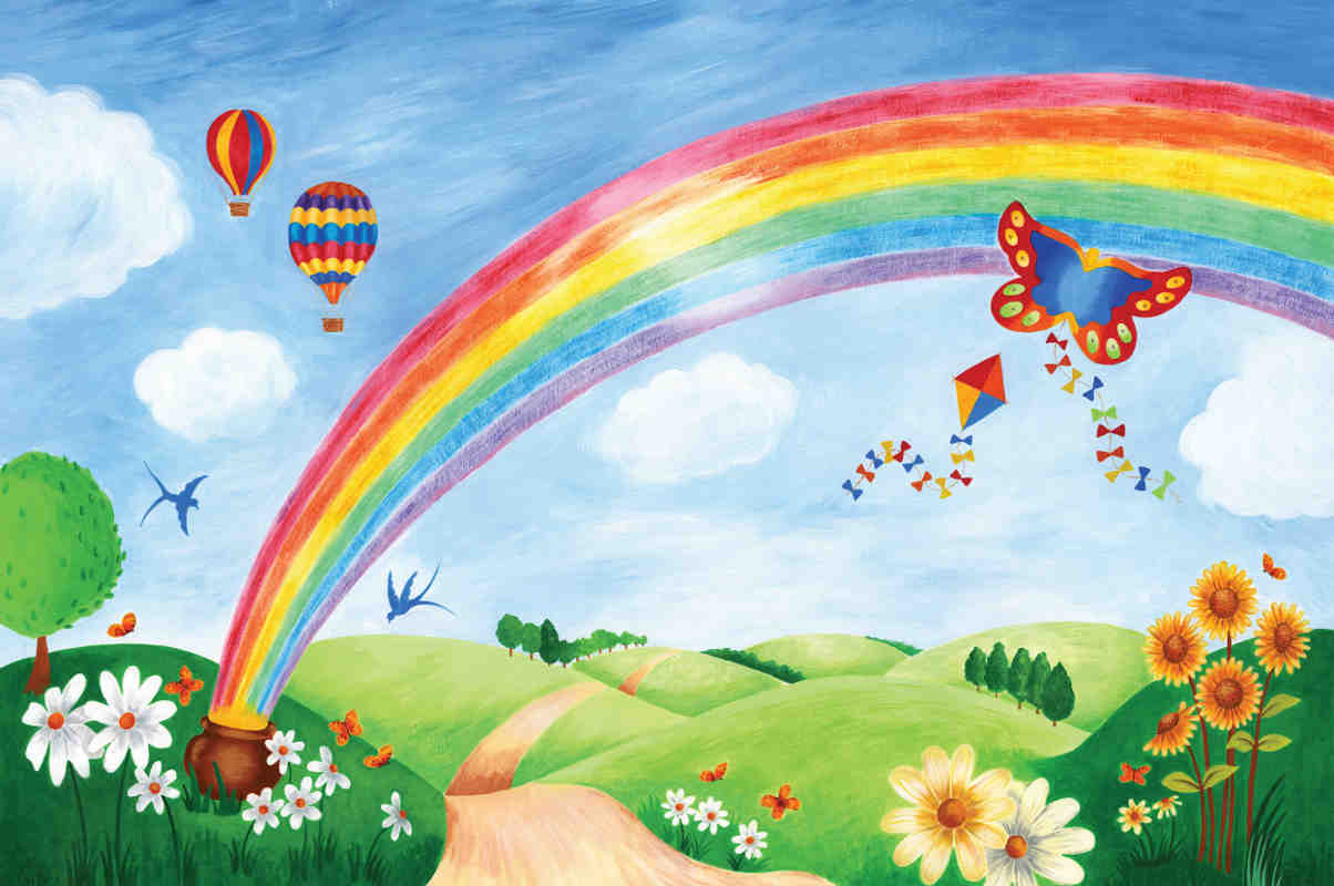 Large Wall Mural Rainbow In The Parkkid
