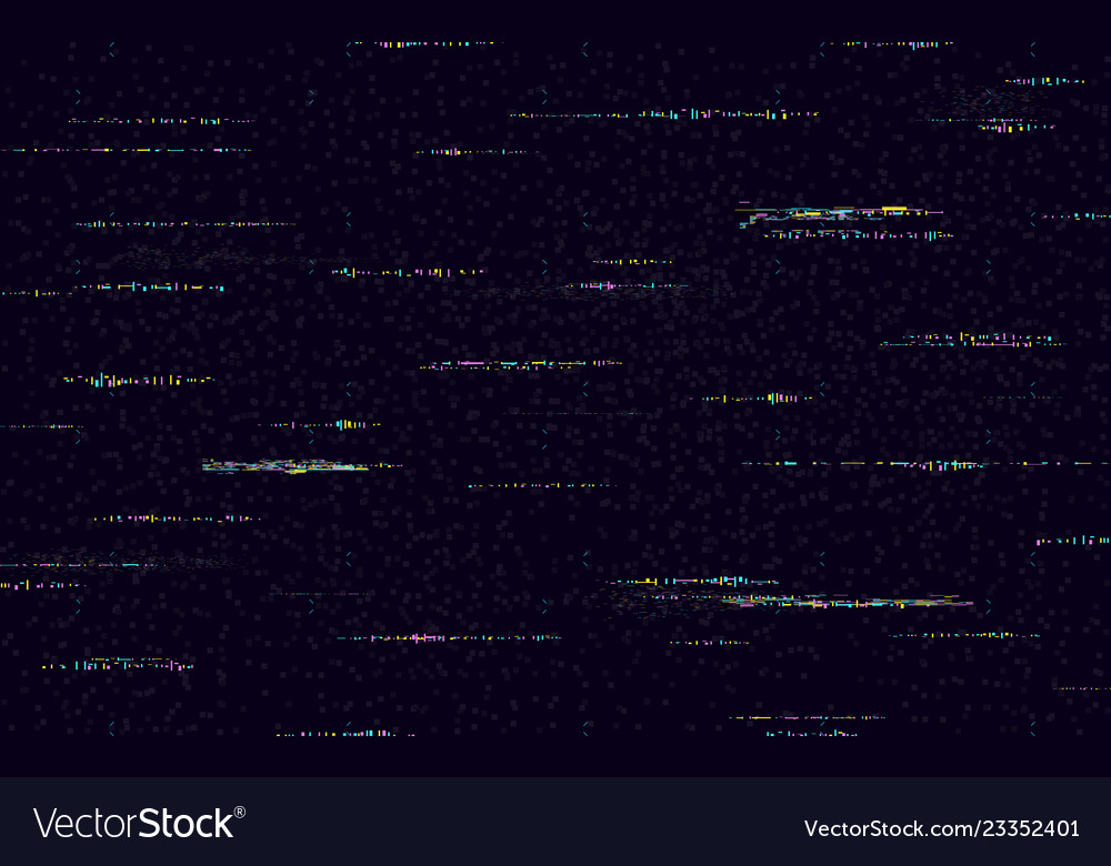 Glitch Background With Color Distortion Lines Vector Image