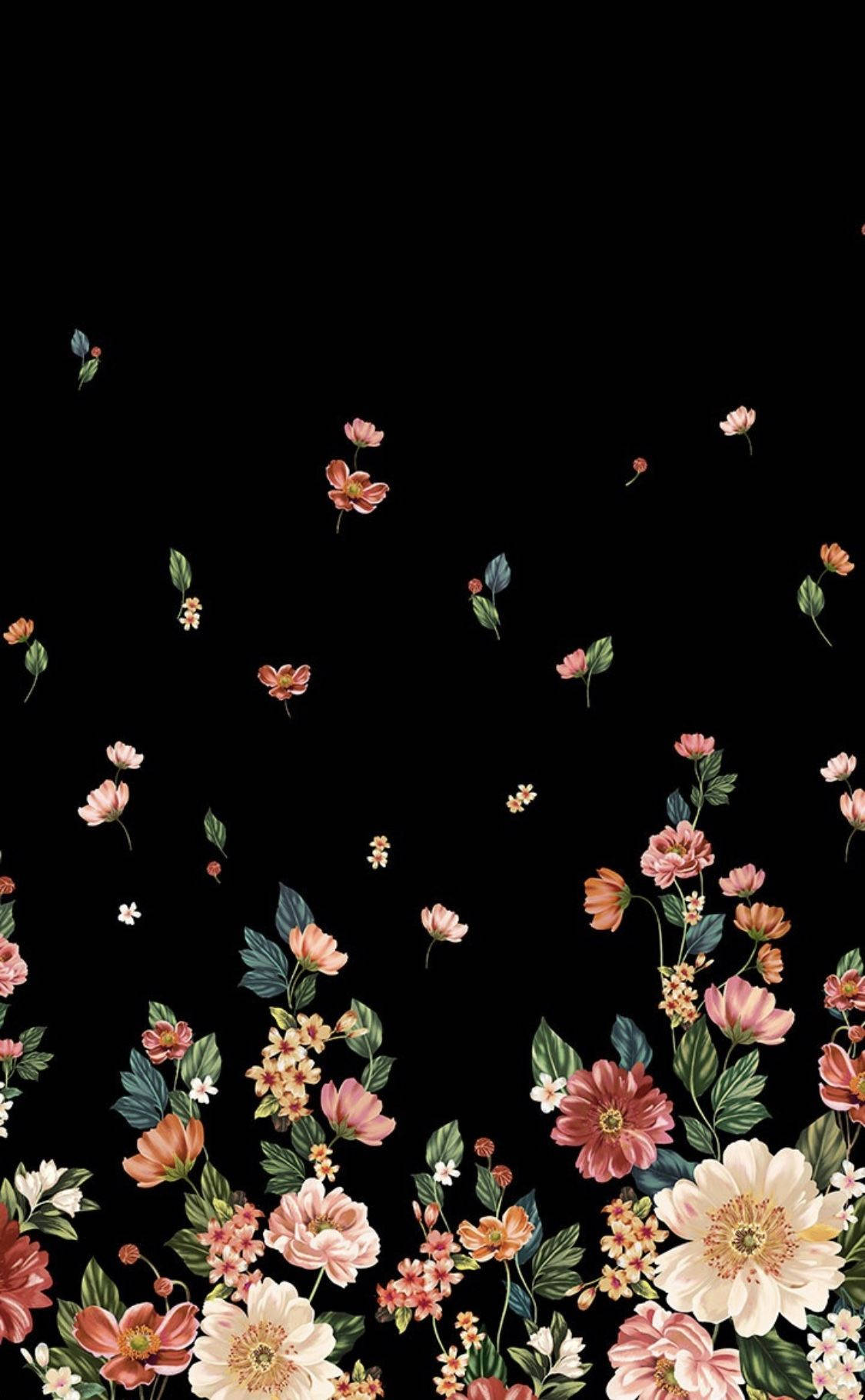 Dark Floral Wallpaper
