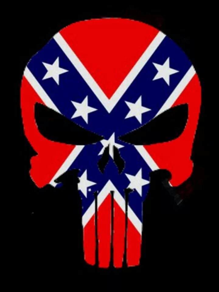 Custom Punisher Skull Rebel Flag by eddieduffield19 on