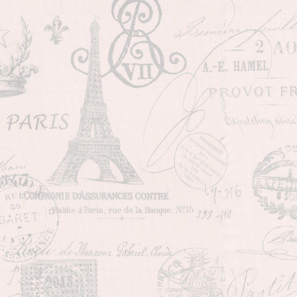 Pink French Script Fabric By The Yard Carousel Designs