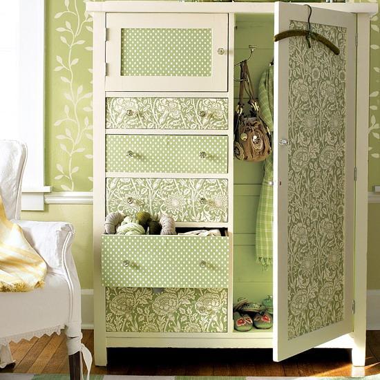 Creative Ideas For Storage Furniture Decoration With Modern Wallpaper