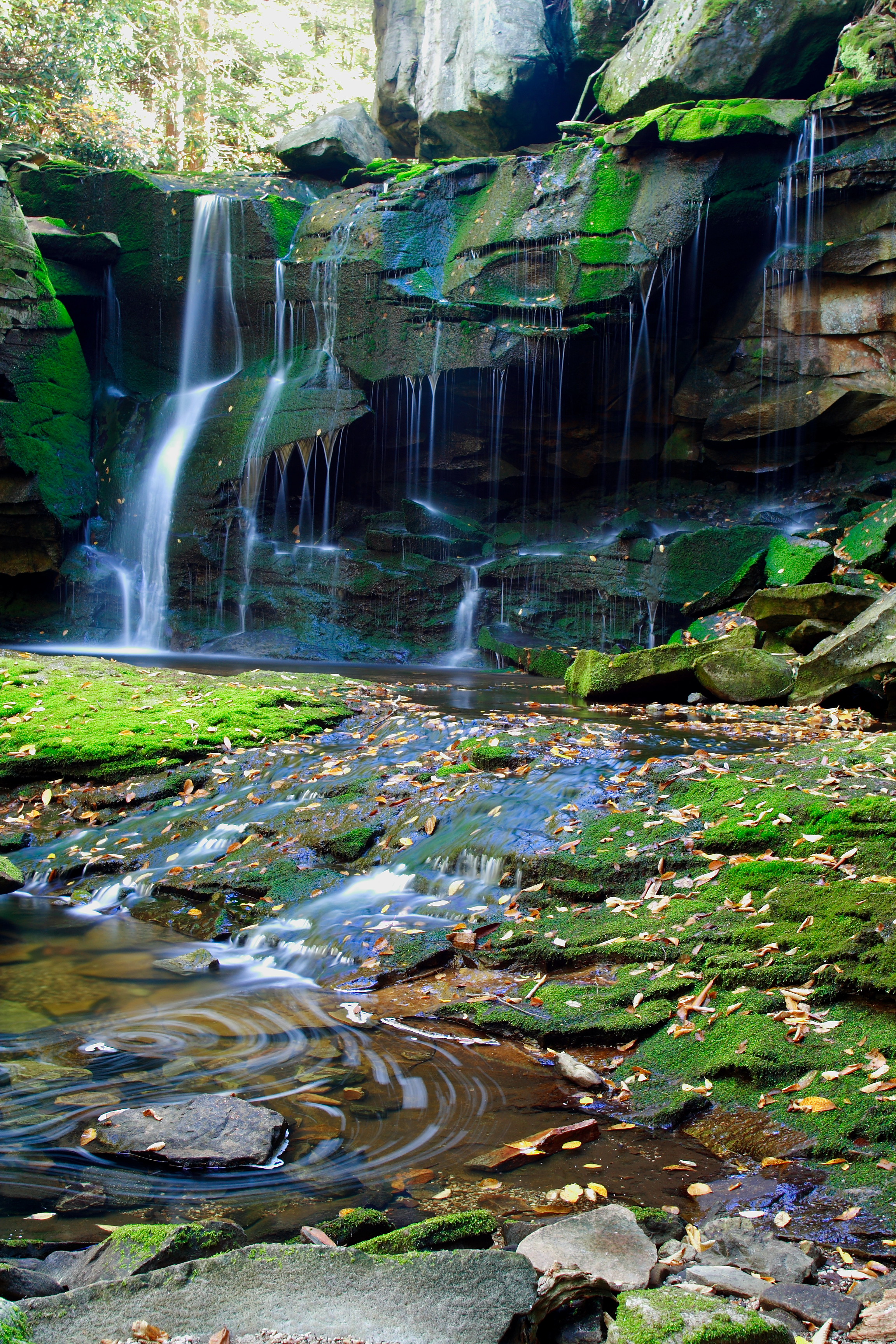 Elakala Waterfalls Vertical Long Exposure Waterfalls Free Nature