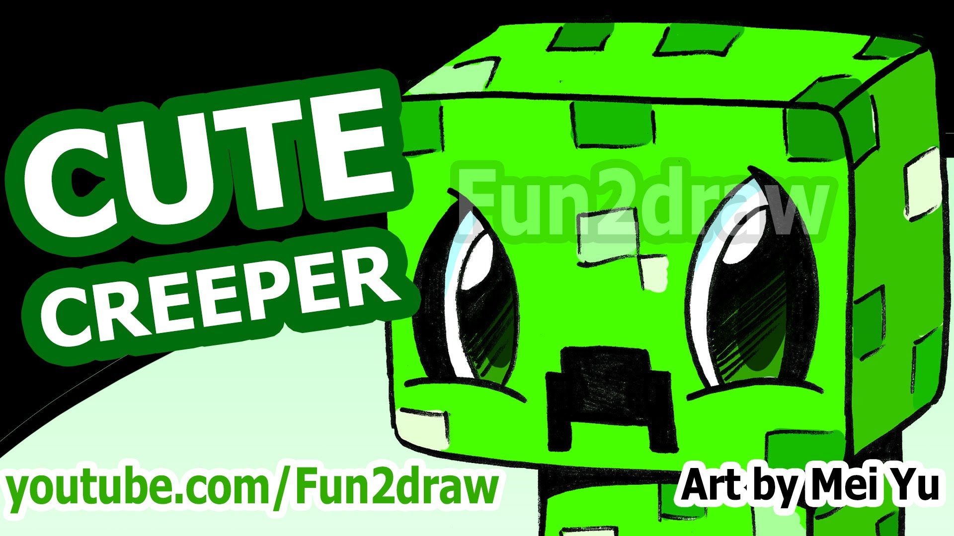 Cute Creeper How To Draw A Minecraft Fun2draw Style