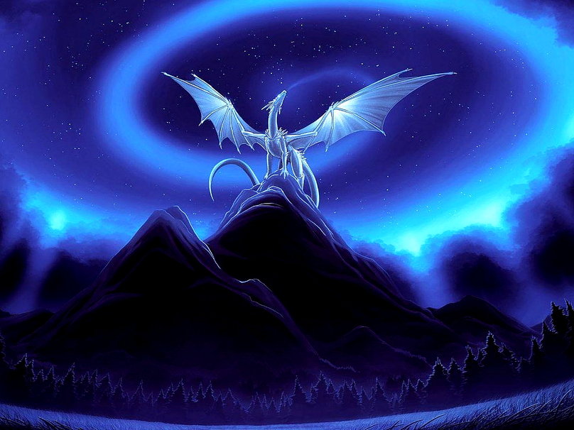 Monde Du Dragon Bleu Wallpaper