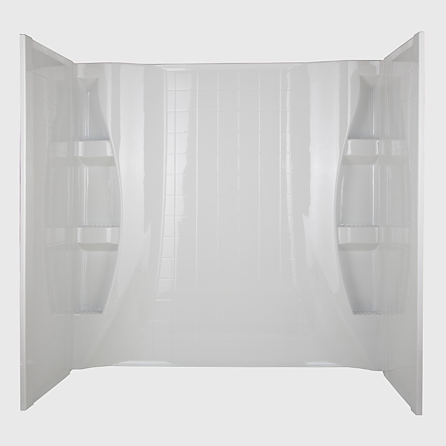 In H High Gloss White Polystyrene Bathtub Wall Surround At Lowes