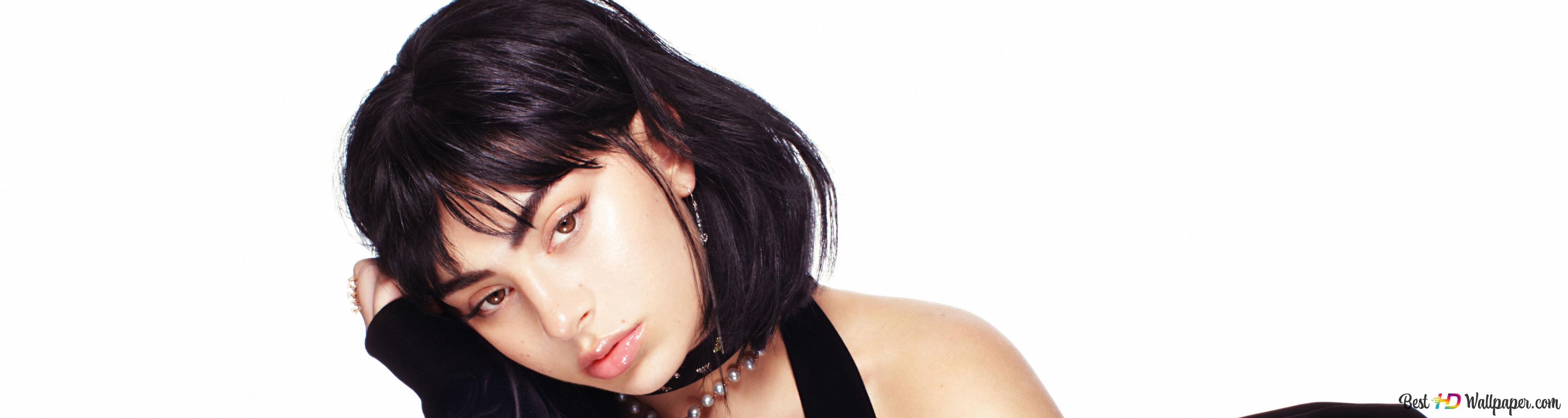 Charli Xcx In Black Dress 4k Wallpaper