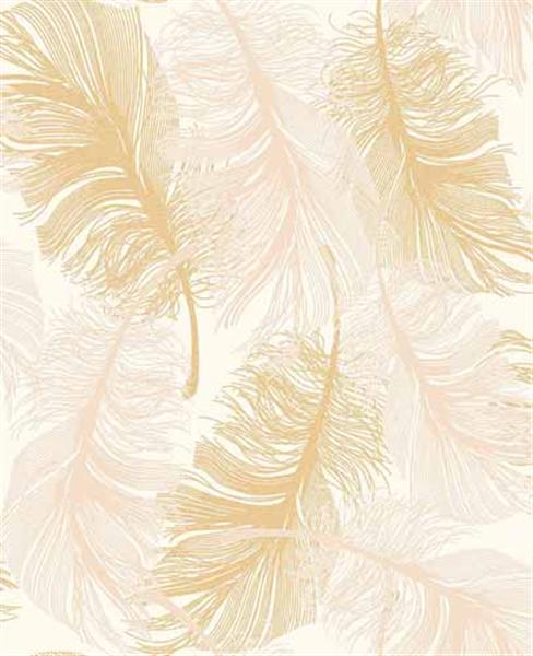 Coloroll Feather Gold M0926 Select Wallpaper