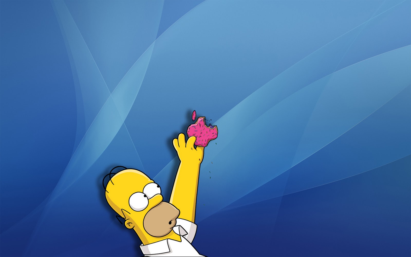 Wallpaper Simpsons Homer Simpson Apple Logo HD