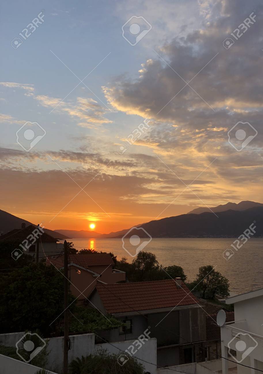 Free download View Of Boka Kotorska Bay On Sunset From Lustica