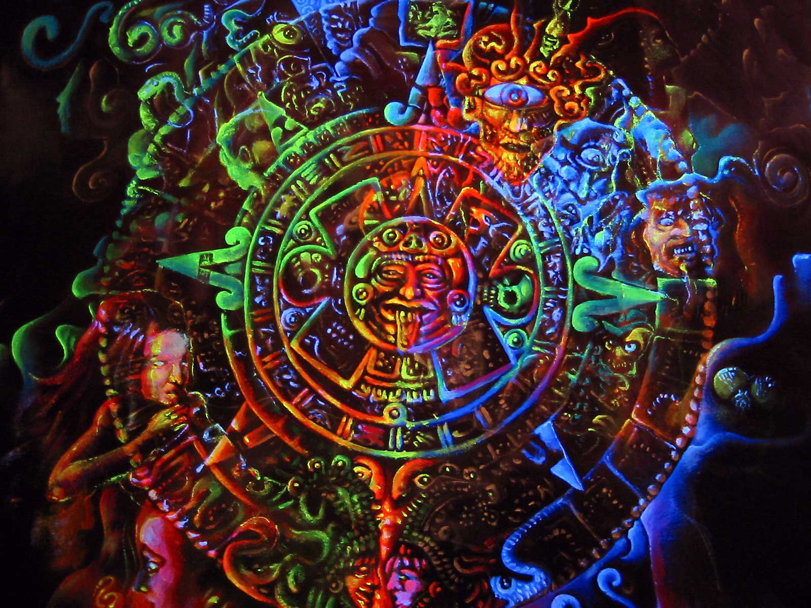 Aztec Calendar Wallpaper Drawing Magick Pictures