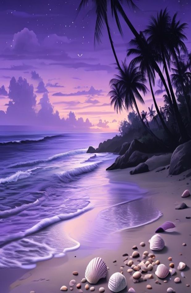 Purple Beach Wallpaper