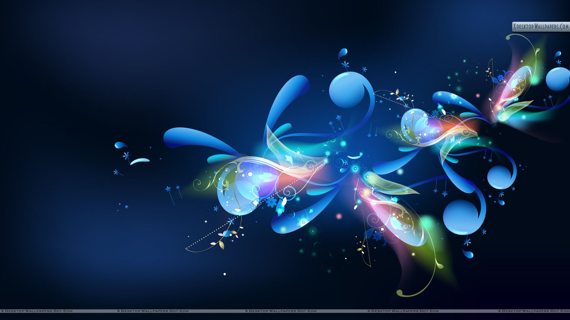 Cool Looking Blue Abstract Wallpaper 1920x1080