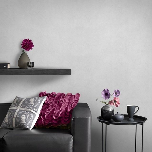 Tranquil Silver Wallpaper Contemporary By Graham