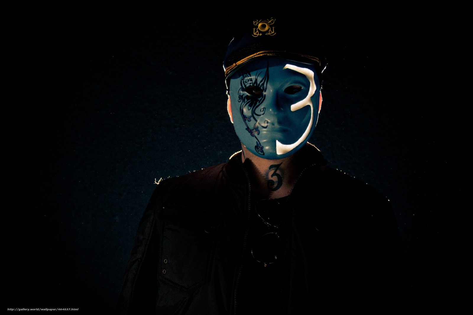 Download wallpaper mask man hollywood undead johnny 3 tears 1600x1067