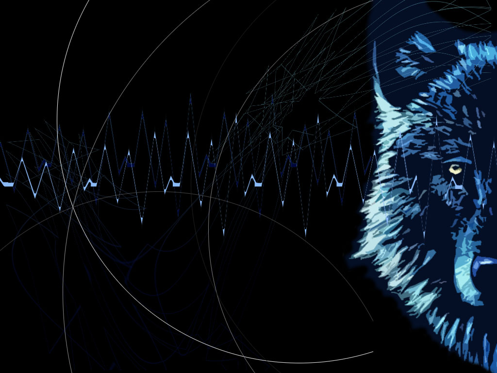Techno Wolf Wallpaper By Orbyx