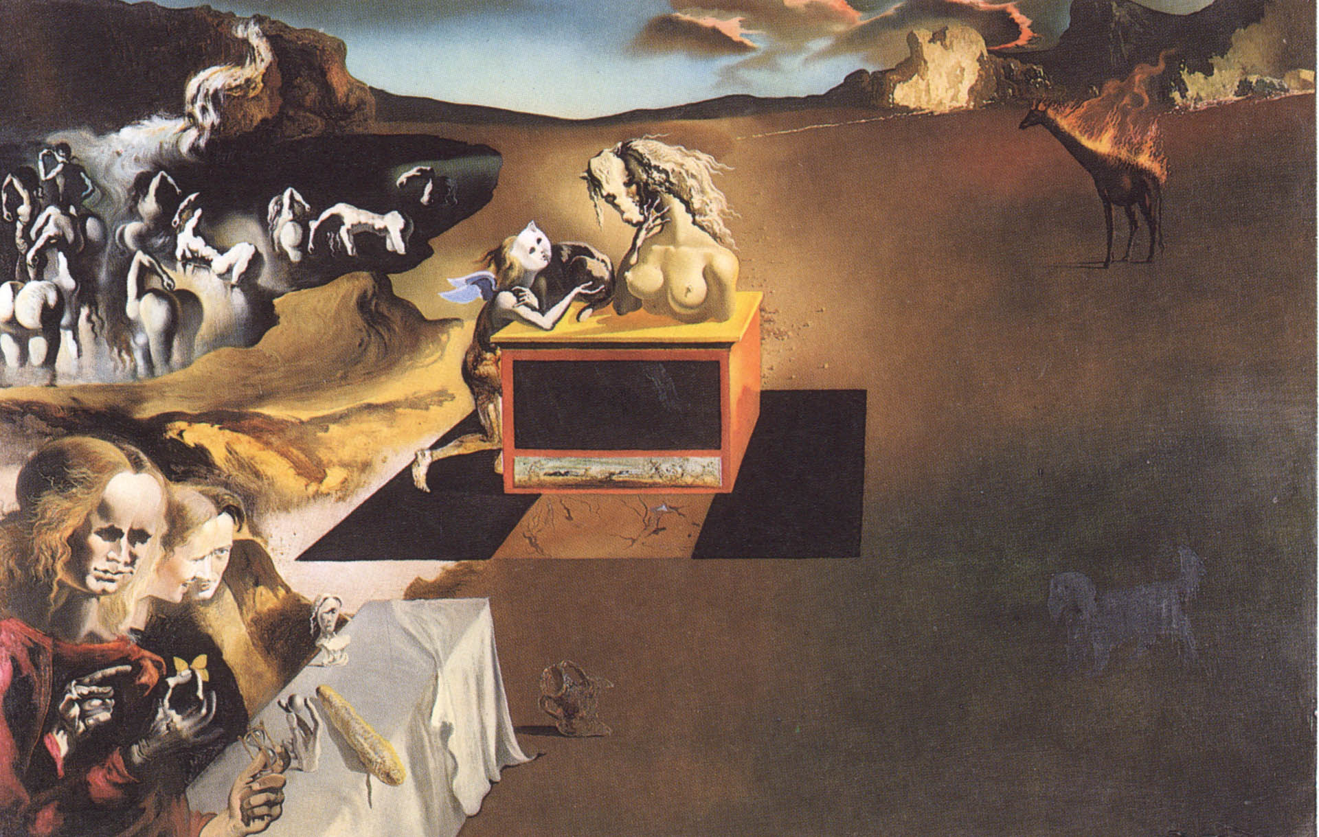 The Invention Of Monsters A Surrealist Salvador Dali Art Wallpaper