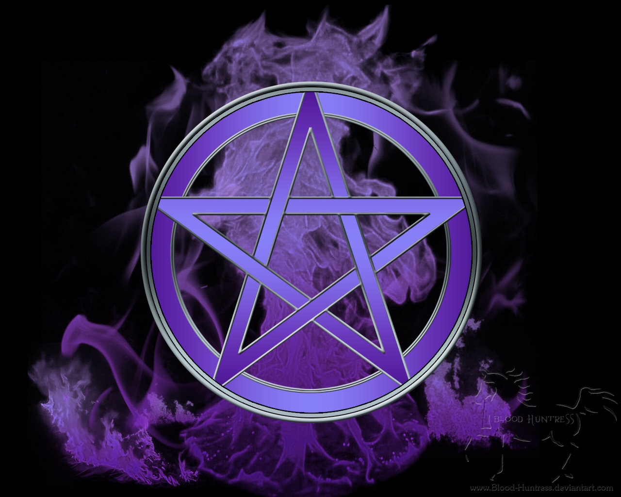 Flames Pentacle By Blood Huntress