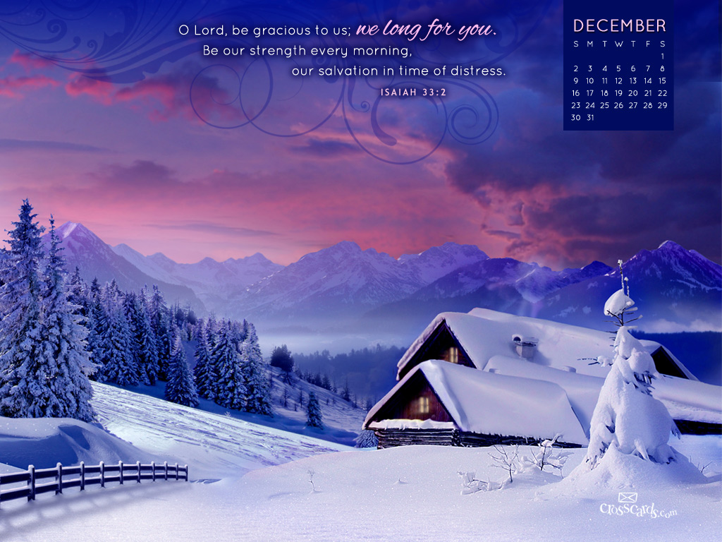 Dec Cabin Desktop Calendar Monthly Calendars Wallpaper