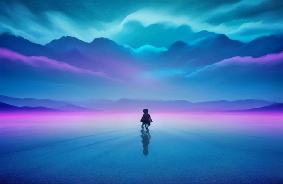 Abostrak Alone Boy Wallpaper