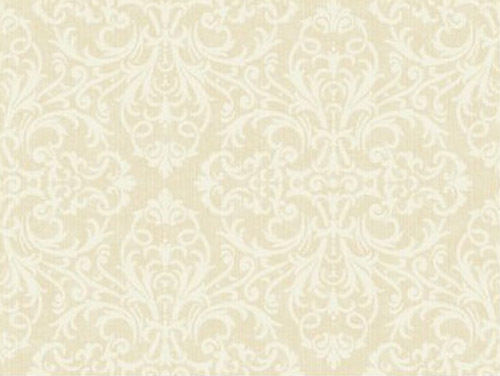White Flock Damask On Gold Wallpaper Ps3875 Double Roll Bolts