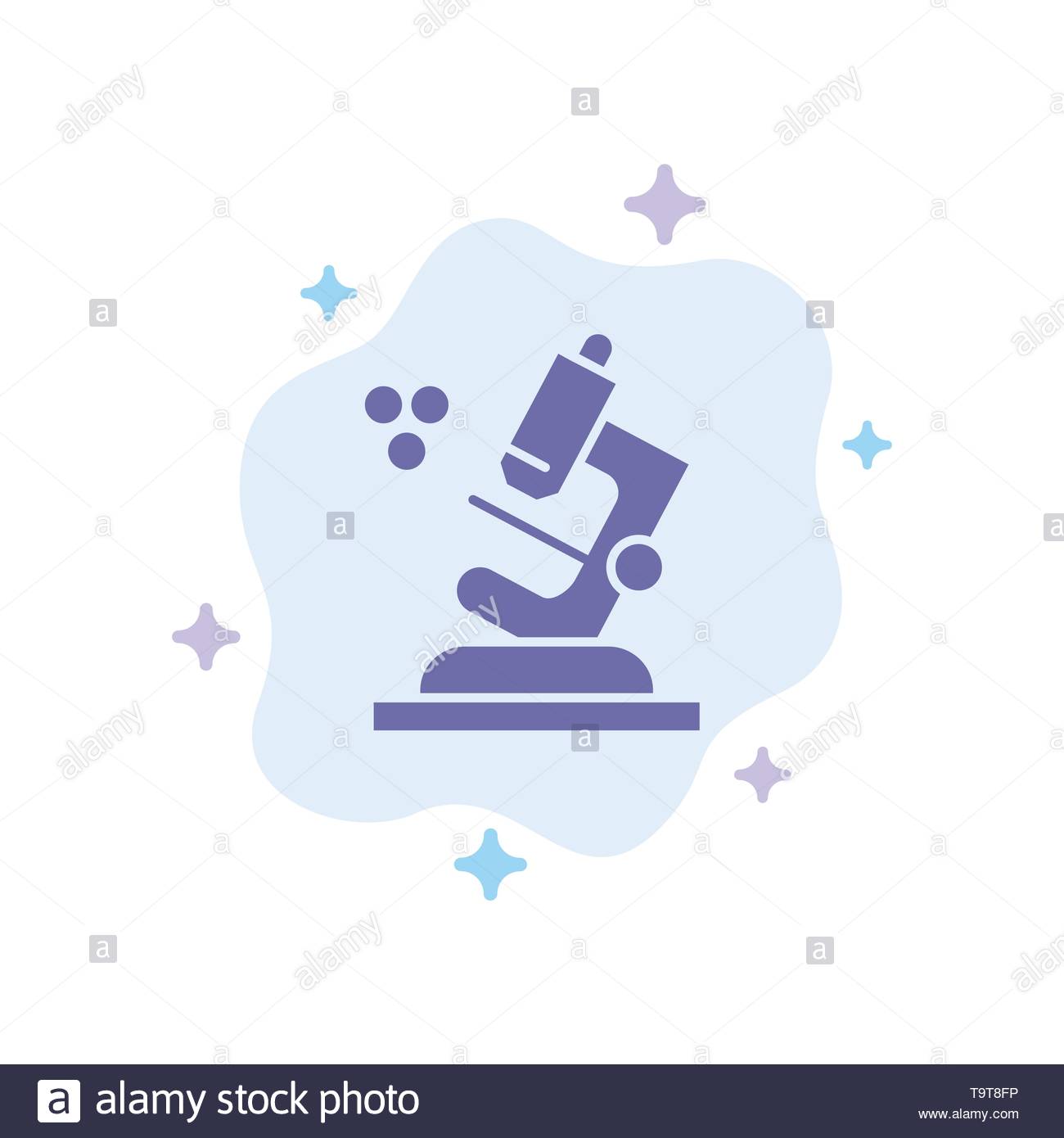 Biology Microscope Science Blue Icon On Abstract Cloud