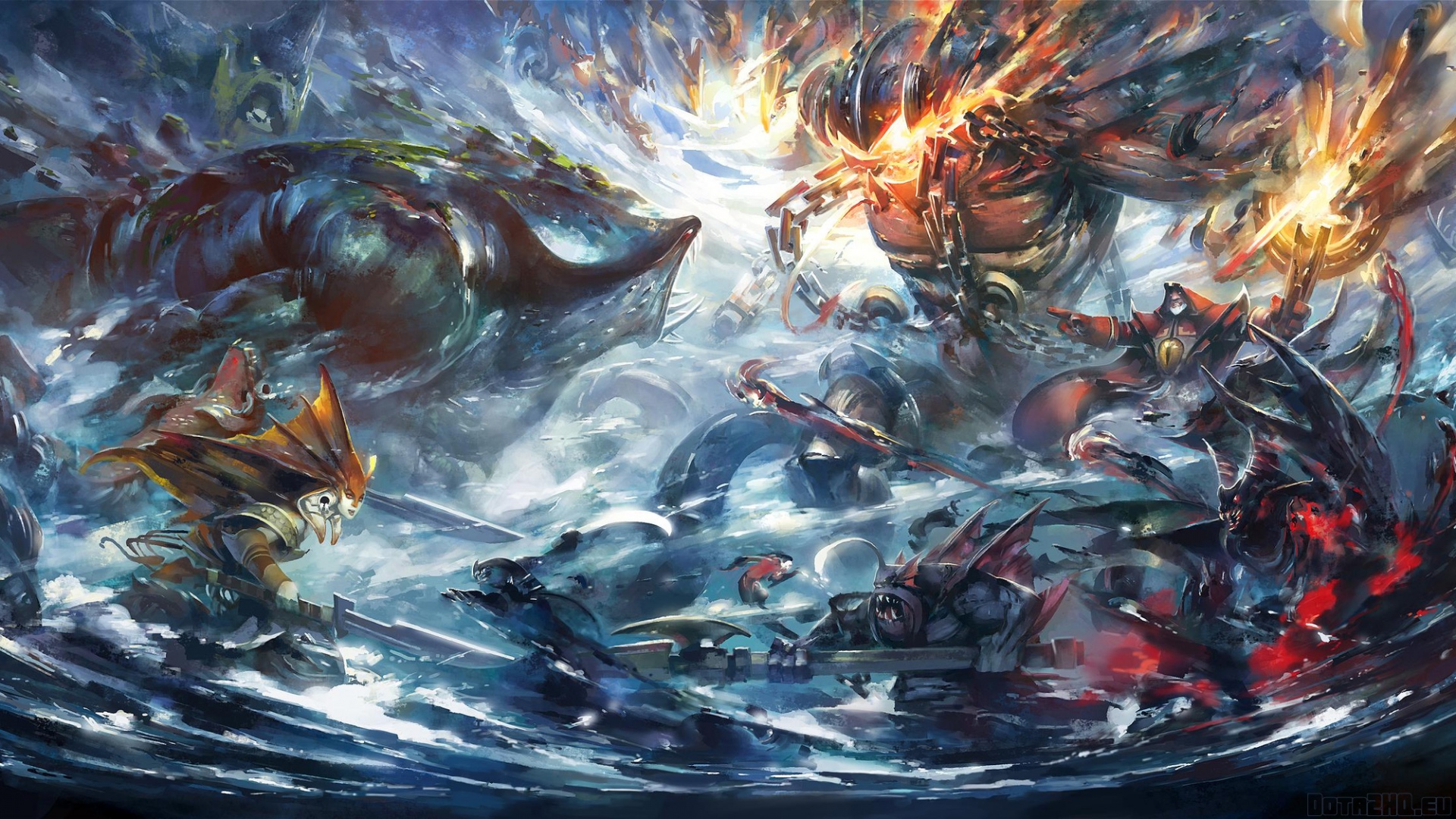 Dota Epic Battle Art Wallpaper Background Full HD 1080p