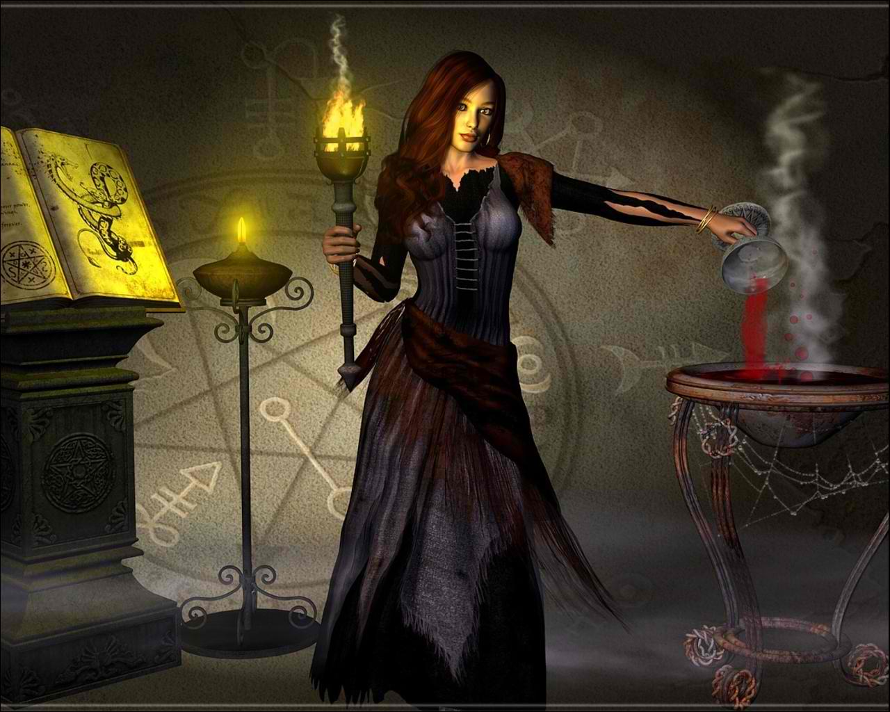 dark witch   After Dark Wallpaper 26579076 1280x1024
