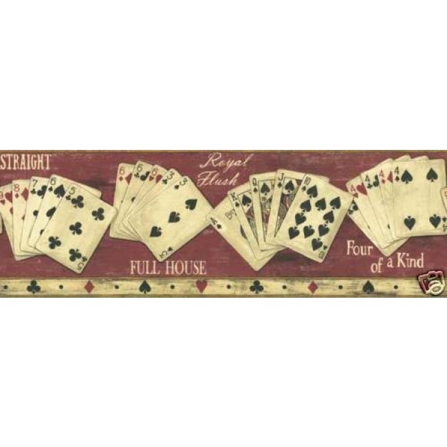 Poker Hands Playing Cards Wallpaper Border All Walls